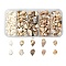 5 Styles Mixed Natural Shell Beads, No Hole, Mixed Shapes, Mixed Color, 6~20x3~11x3~9mm, 54g/box