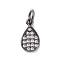 Brass Micro Pave Cubic Zirconia Pendants, teardrop, Gunmetal, 11.5x7x1.5mm, Hole: 1mm
