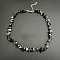 Natural Snowflake Obsidian Chip Beaded Necklaces for Women, 16.93 inch(43cm)