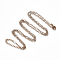 Brass Cable Chain Necklace Making, with Lobster Claw Clasps, Red Copper, 32 inch(81.5cm)