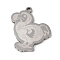 Non-Tarnish 201 Stainless Steel Pendants, Dodo Bird Charm, Stainless Steel Color, 23.5x21x1.5mm, Hole: 1mm