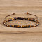 Natural Tiger Eye Beaded Braided Bracelets, Adjustable Women's Bracelets, Inner Diameter: 16cm, Bead: 4~4.5x2~2.5mm