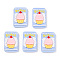 Opaque Resin Imitation Food Cabochons, Candy, Light Sky Blue, 24x17x7mm
