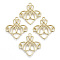 Alloy Pendants, Heart, Light Gold, 26x24x2.5mm, Hole: 1.8mm