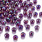 Transparent Acrylic Beads, AB Color Plated, Round, Purple, 6x5mm, Hole: 1.8mm, about 4400pcs/500g