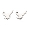 Tarnish Resistant 304 Stainless Steel Charms, Laser Cut, Eagle, Stainless Steel Color, 8.5x10.5x1mm, Hole: 1.2mm