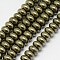 Natural Pyrite Beads Strands, Rondelle , 8x5mm, Hole: 1mm, about 80pcs/strand, 15.74 inch