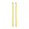 Ion Plating(IP) 304 Stainless Steel Pendants, Column Bar Charm, Real 18K Gold Plated, 42x2mm, Hole: 1.2mm