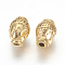 304 Stainless Steel Beads, Ion Plating (IP), Buddha's Head, Golden, 10x13x9mm, Hole: 3mm