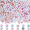 12 Colors Opaque Acrylic Beads, Gradient Colorful, Round, Mixed Color, 6mm, Hole: 1.8mm, 100pc/color, 1200pcs