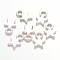 Tibetan Style Alloy Charms, Cadmium Free & Lead Free, Star, Silver, 11x8x1mm, Hole: 2mm