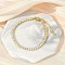 Clear Cubic Zirconia Tennis Bracelet, Brass Jewelry for Women, Lead Free & Cadmium Free, Real 18K Gold Plated, 7-1/8 inch(18cm)