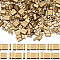 CREATCABIN 600Pcs 2 Hole Tila Beads 3 Sizes Half Glass Seed Beads Bulk Rectangle Golden Metallic Color Mini Opaque Square Flat Loose Spacer Beads for Craft Bracelet Necklaces Earrings Jewelry Making