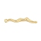 Brass Pendants, Lead Free & Cadmium Free, Long-Lasting Plated, Rack Plating, Real 18K Gold Plated, 21x2.5x3.5mm, Hole: 1mm