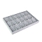 18-slot Velvet Pendant Organizer Holder, Jewelry Tray for Pendant Storage, Rectangle, Gray, 240x350x30mm