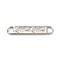 Tarnish Resistant 304 Stainless Steel Connector Charms, Rectangle Links with Moon & Star, Stainless Steel Color, 7x42x3mm, Hole: 4x5mm