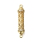 Rack Plating Brass Micro Pave Cubic Zirconia Hollow Column Links Connector Charms, Real 18K Gold Plated, Long-Lasting Plated, Lead Free & Cadmium Free, Clear, 36x7mm, Hole: 1.6mm