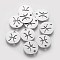 Non-Tarnish 304 Stainless Steel Charms, Flat Round with Constellation/Zodiac Sign, Pisces, 12x1mm, Hole: 1.5mm