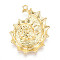Alloy Pendants, Conch Shape, Golden, 34x26.5x6.5mm, Hole: 1.8mm