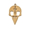 Halloween 201 Stainless Steel Pendants, Golden, Skull, 20x11.5x1mm, Hole: 1.2mm
