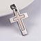 Tarnish Resistant 304 Stainless Steel Pendants, Cross, Stainless Steel Color, 31x22x2mm, Hole: 5x8mm