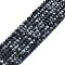 Natural Snowflake Obsidian Beads Strands, Faceted, Rondelle, 6x4mm, Hole: 1mm, about 85~90pcs/strand, 15.55 inch(39.5cm)