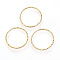 Brass Linking Rings, Soldered, Nickel Free, Real 18K Gold Plated, 18x1mm, Inner Diameter: 16mm