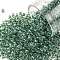 TOHO Round Seed Beads, Japanese Seed Beads, (1070) Subtle Hunter Green Lined Crystal Luster, 8/0, 3mm, Hole: 1mm, about 220pcs/10g