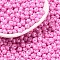 6/0 Glass Seed Beads, Opaque Colours Luster, Teardrop, Hot Pink, 4~5x4~4.5x3~4mm, Hole: 0.8~0.9mm, about 125pcs/10g