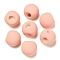 Rubberized Acrylic Beads, Round, Top Drilled, Light Salmon, 18x18x18mm, Hole: 3mm
