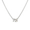 Stainless Steel Micro Pave Cubic Zirconia Ring Pendant Necklaces, Stainless Steel Color, 19.69 inch(50cm)