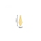 Iron Pendants, Fan Shape Charm, Golden, 23x8mm
