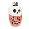 Halloween Alloy Enamel Pendants, Light Gold, Boba Tea with Skull Charm, Salmon, 30x16.5x1mm, Hole: 2mm