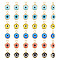 arricraft 36 Pcs 6 Colors Evil Eye Charm, Evil Eye Pendant Charms Colorful Lampwork Beads Pendants for DIY Necklace Bracelet Jewelry Making