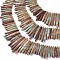 Natural Aqua Terra Jasper Graduated Beads Strands, Tusk Shape, 16~52x5~6x5~5.5mm, Hole: 1mm, about 82~87pcs/strand, 15.9~16.9 inch(40.5~43cm)