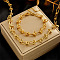 Stainless Steel Knot Thorn Link Chain Bracelets & Necklaces Sets, Golden, 400mm & 160mm