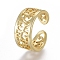 Adjustable Brass Toe Rings, Open Cuff Rings, Open Rings, Hollow, Golden, US Size 3(14mm)