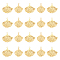 UNICRAFTALE 30pcs Real 18K Gold Plated 201 Stainless Steel Ginkgo Leaf Charms Etched Metal Embellishments Plant Charms Autumn Leaves Drop Dangle Earrings Charm for Bracelet Necklace DIY Jewelry Making