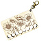  8-Position Wood Embroidery Thread Storage Trays, Laser Cut Thread Spool Organizer Holder, with Swivel Clasp, Flower, 100x60x3mm, Hole: 10mm