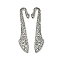 Tibetan Style Alloy Bookmarks, Lead Free & Cadmium Free & Nickel Free, Antique Silver, 80x17x2mm, Hole: 1mm