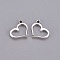 Vintage Pendants in Ancient Look, Cadmium Free & Lead Free, Tibetan Style Alloy, Heart, Antique Silver, 13x16x2mm, Hole: 2mm