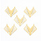 201 Stainless Steel Pendants, Heart, Real 18K Gold Plated, 29x32.5x1mm, Hole: 1.4mm