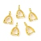 Rack Plating Brass Ice Pick Pinch Bails, Long-Lasting Plated, Golden, 11x6.5x3.5mm, Hole: 1.8mm, Pin: 0.9mm