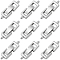 SUNNYCLUE 1 Box 10PCS Silver Fold Over Clasp Bracelet Extender Clasp Metal Alloy Necklace Extension Clasps Fastener Foldover Clasps for Jewelry Making Bracelets Necklaces Women Adults DIY Crafts
