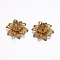 Brass Bead Caps, Raw(Unplated), 16x8mm, Hole: 1mm