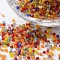 12/0 Transparent Colors Frosted Round Glass Seed Beads, Mixed Color, 2~3x1.5~2mm, Hole: 0.8~1mm, about 37500pcs/pound