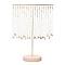 Iron Necklace Displays Stands, with Wooden Basements, Antique White, 29x13.5x40cm
