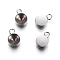 Tarnish Resistant 201 Stainless Steel Charm Rhinestone Settings, Flat Round, Stainless Steel Color, Fit for 3mm rhinestone, 7x4x2.5mm, Hole: 1.8mm