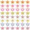 64Pcs 8 Colors Translucent Resin Cabochons, Flower, Mixed Color, 19.5~20x7mm, 8pcs/color