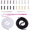 DIY Making Sets, with Polyester Cord, DIY Shoelaces Head Repair, Plastic Elastic Threaders Wear Elastic Band Tool and Iron Sewing Needle Devices, Mixed Color, 22x5x6.5mm, Hole: 1mm